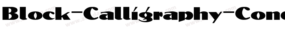 Block-Calligraphy-Condensed Italic字体转换